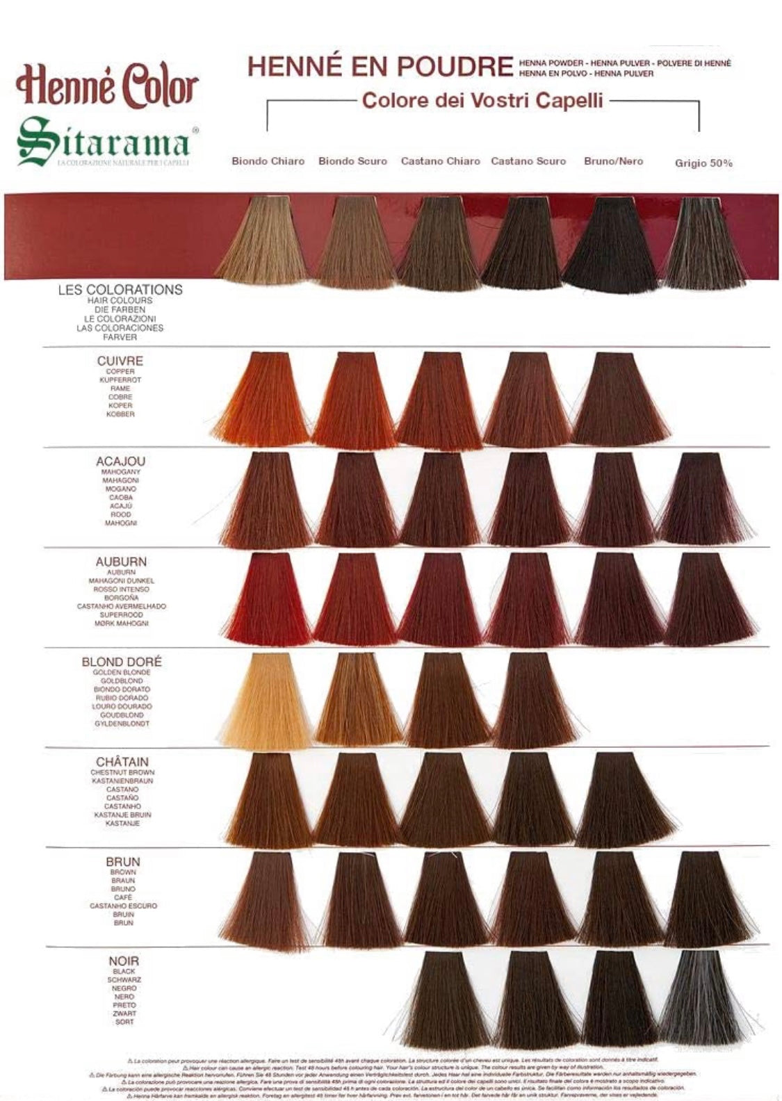 Sitarama Hennè Color tintura capelli in polvere - Rosso Mogano 100g