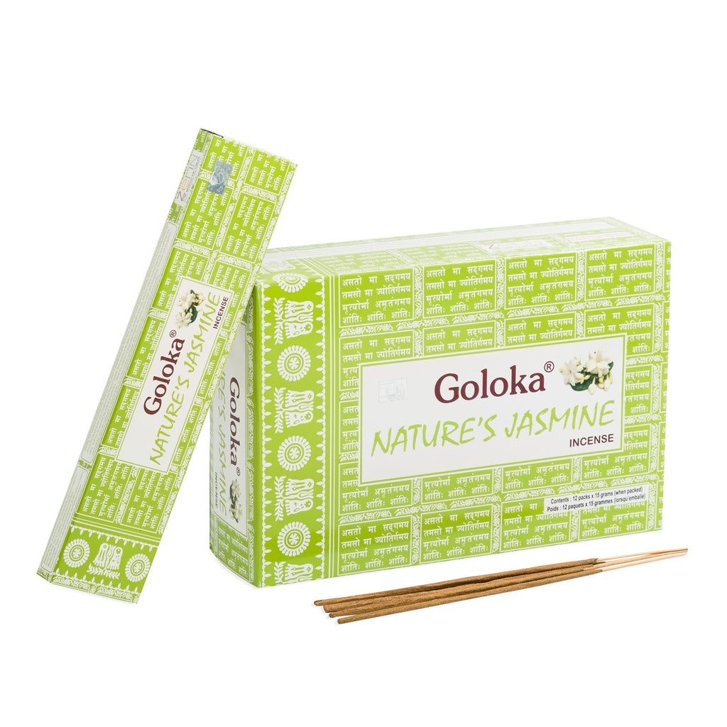 Goloka Nature's Jasmine Incenso in bastoncini - Gelsomino - Stick 15g - clorophilla-shop