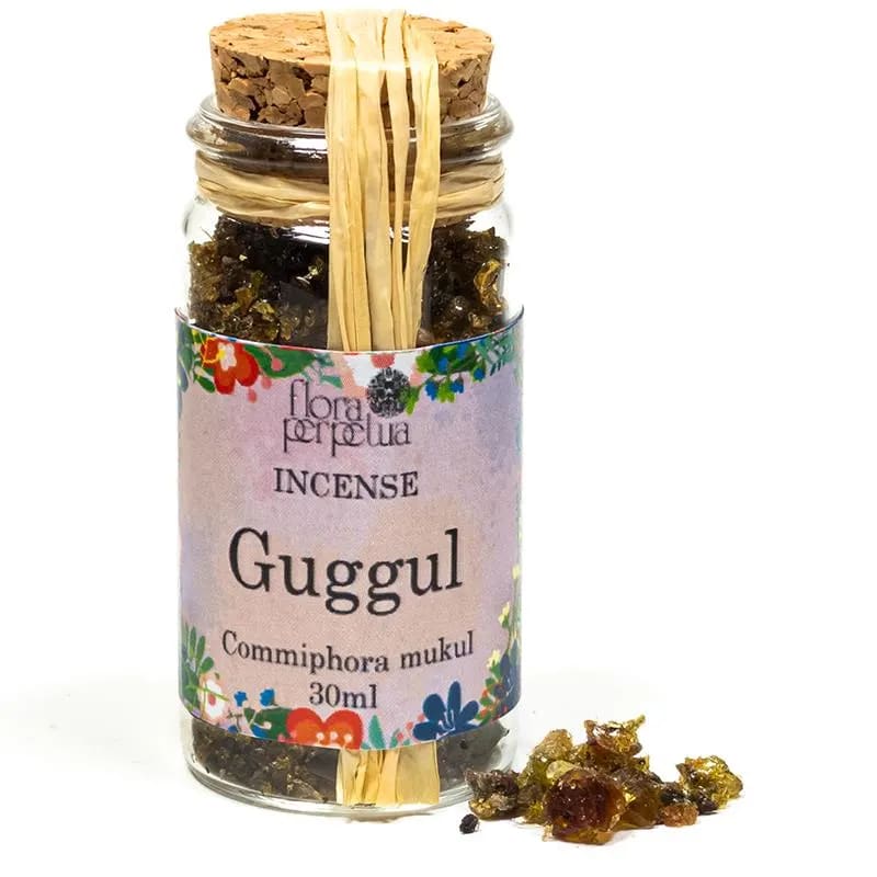 Flora Perpetua Guggul Indiano Incenso 100% Naturale in Resina - Gomma Indiana 30ml - clorophilla-shop