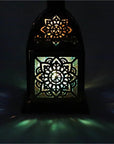Lanterna Orientale Mandala In ferro - Portacandela Illuminazione D'Atmosfera -15.5cm