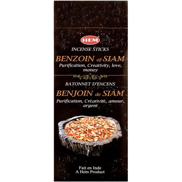 Hem Benzoin of Siam - Incenso Indiano Bastoncini Fatti a mano Benzoino del Siam - 20 Stick