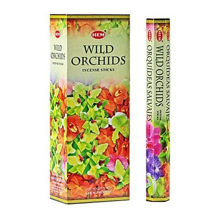 Hem Wild Orchids - Incenso Indiano Bastoncini Fatti a mano Orchidee Selvatiche - 20 Stick