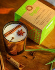 Organic Goodness Lemongrass & Spice - soy wax candle with lemongrass fragments and spices - Smudge Scented Candle 200g
