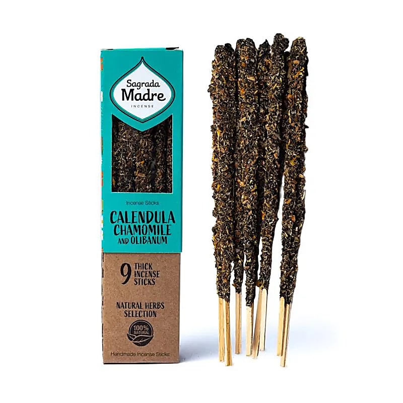 Sagrada Madre Chamomile Incenso botanico in bastoncini - Camomilla, Calendula e Olibano