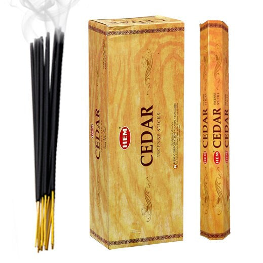 Hem Cedar - Incenso Indiano Bastoncini Fatti a mano Cedro  - 20 Stick