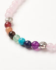 Mala Tibetana in Quarzo rosa con Chakra - Collana Rosario