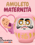 DARUMA ROSA Amuleto Portafortuna Gravidanza e Maternità - Speranza e buon auspicio