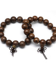 Mala sienna sandalwood bracelet - elastic