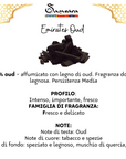 SAMSARA - Profumo Arabo solido Bakhoor con legno di Oud ultra Persistente | Profumo per Corpo, Capelli ed Indumenti - EMIRATES OUD | 20g - Made in Dubai