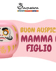 DARUMA ROSA Amuleto Portafortuna Gravidanza e Maternità - Speranza e buon auspicio