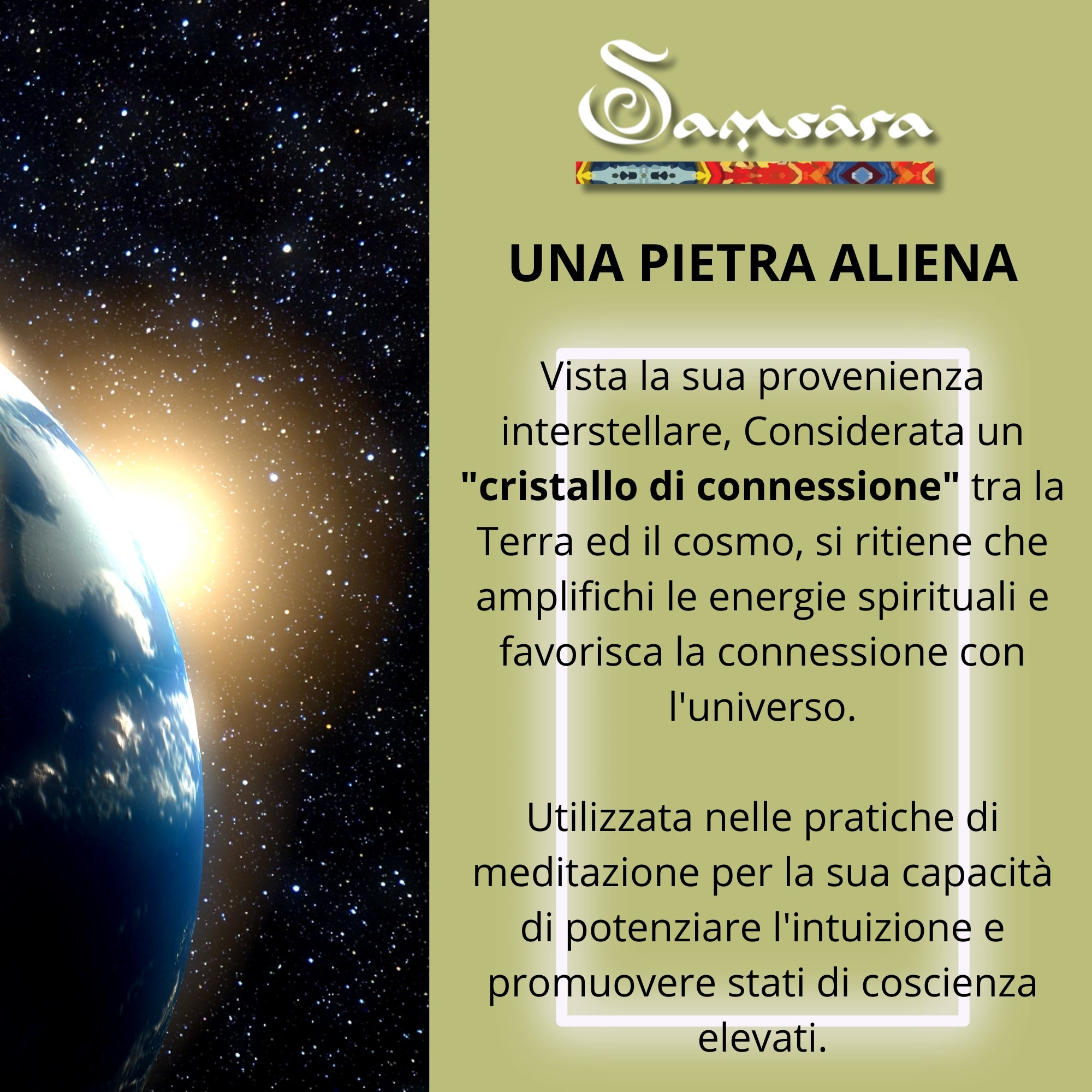 Samsara - Anello Moldavite in argento 925 naturale certificata con garanzia, regolabile