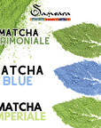 SAMSARA - Matcha Kit, Libro Illustrativo e 15 ricette -  Matcha Blu, Te Matcha Cerimoniale e Imperiale - 10g cad - Rituale Giapponese con Chasen e Chasaku