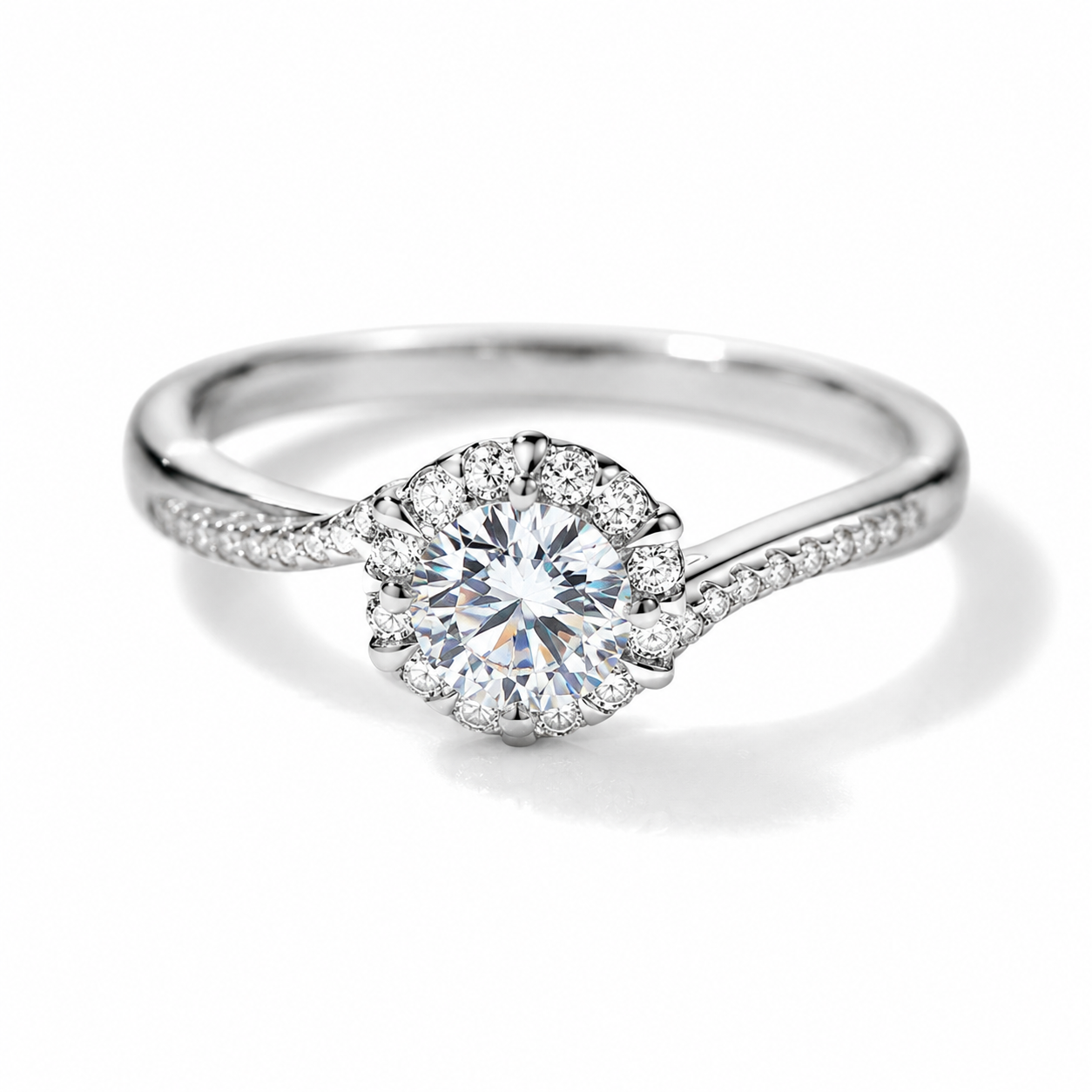 ANELLO CON MOISSANITE PAVÈ IN ARGENTO 925 - Chiarezza mentale