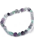 Bracciale elastico con pepite in Fluorite - Chiarezza mentale e calma emotiva