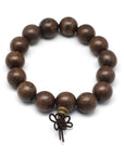 Mala sienna sandalwood bracelet - elastic