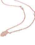 Collana Mano di Fatima in argento 925 - Hamsa hand Placcato oro rosa