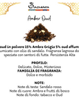 SAMSARA - Profumo Arabo solido Bakhoor con legno di Oud ultra Persistente | Profumo per Corpo, Capelli ed Indumenti - AMBER OUD | 20g - Made in Dubai