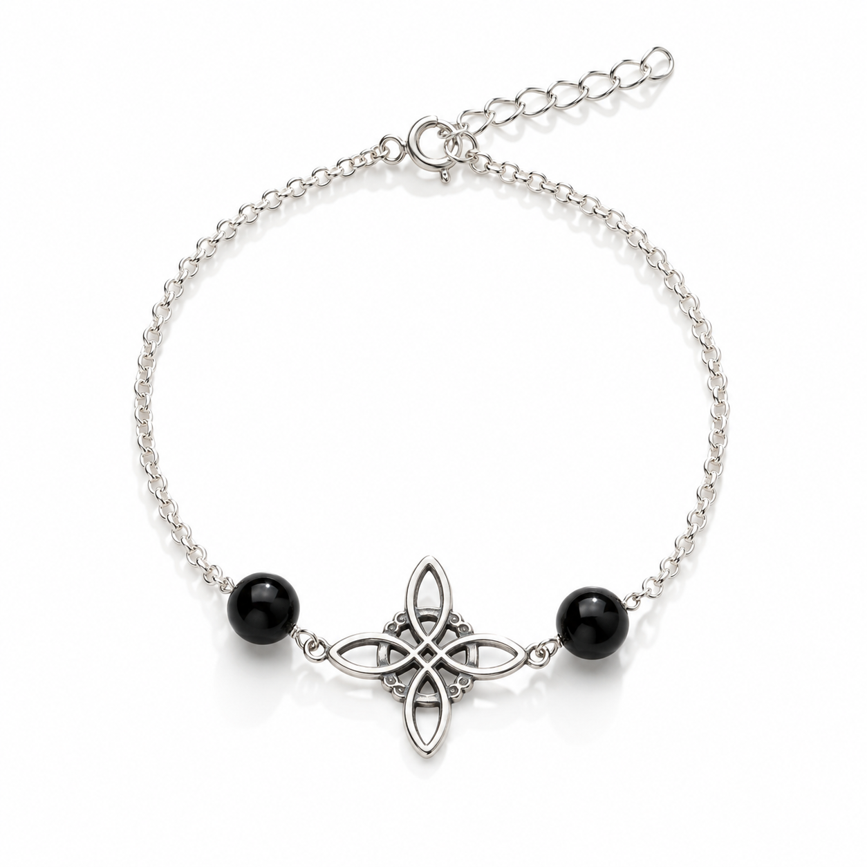Bracciale Nodo della Strega in Argento 925 – Protezione e Intuizione