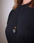 CORDINO COLLANA CON SPAZIO PER PIETRE - Nero