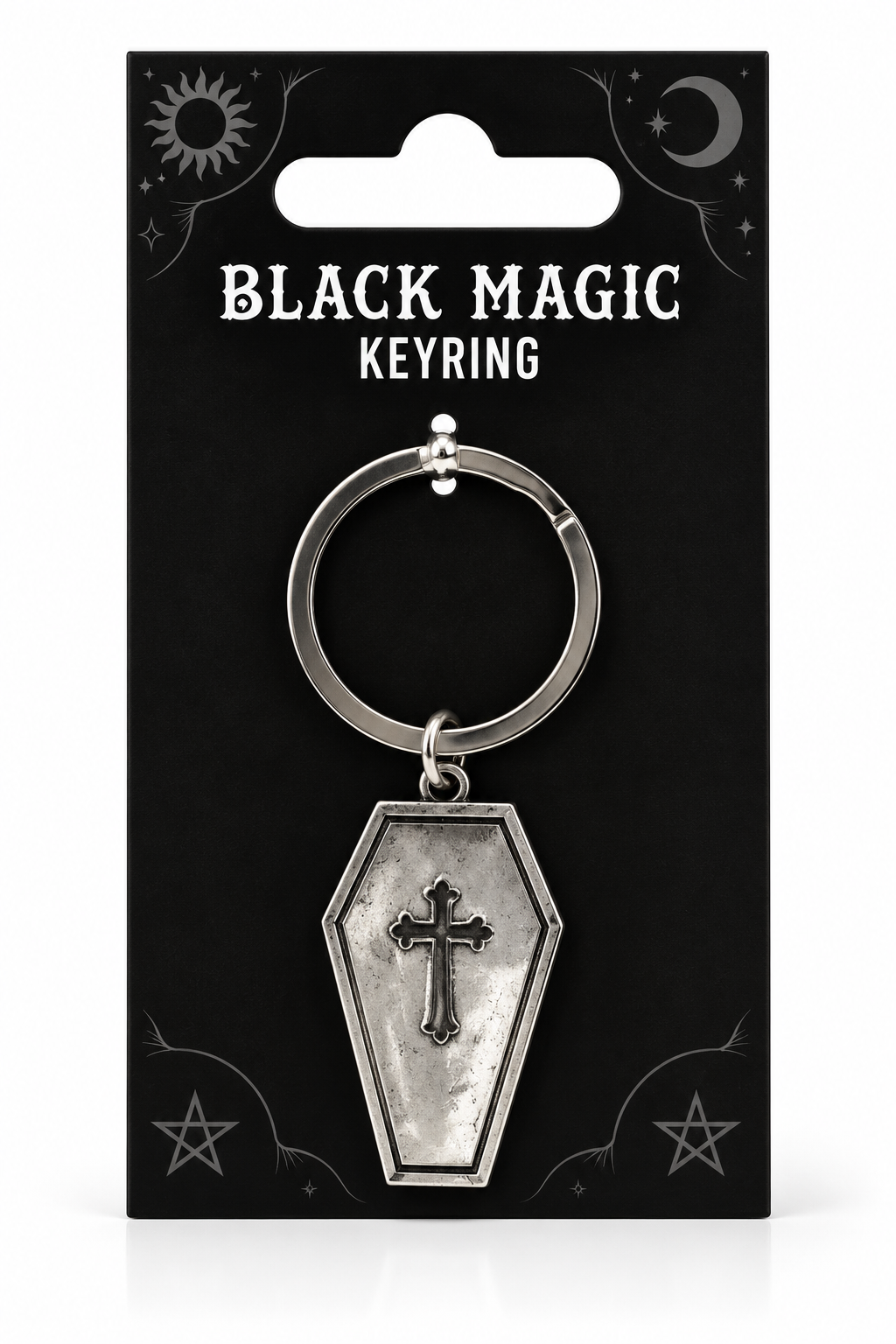 PORTACHIAVI BLACK MAGIC - Bara con croce gotica