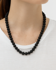 Collana in pietra naturale - Lava nera