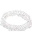 Set 2 Bracciali elastici in Cristallo di Rocca - Chiarezza mentale ed energia positiva