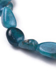 Bracciale elastico con pepite in Apatite - Motivazione, creatività e riequilibrio energetico