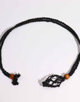 CORDINO COLLANA CON SPAZIO PER PIETRE - Nero