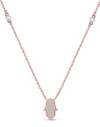 Collana Mano di Fatima in argento 925 - Hamsa hand Placcato oro rosa