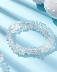 Set 2 Bracciali elastici in Cristallo di Rocca - Chiarezza mentale ed energia positiva