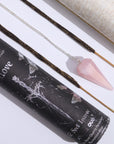 ANCIENT WITCH SPELL – Incenso Rituale dell'Amore con Pendolo in Quarzo rosa