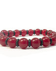 Clorophilla | Bracciale in Pietre Naturali AGATA ROSSA | 2 Misure | Cristalloterapia, Reiki, Yoga | Confezione Regalo, Tagliandino Pietra e Palo Santo per la Purificazione