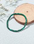 BRACCIALE IN MALACHITE NATURALE - 4mm sfaccettato