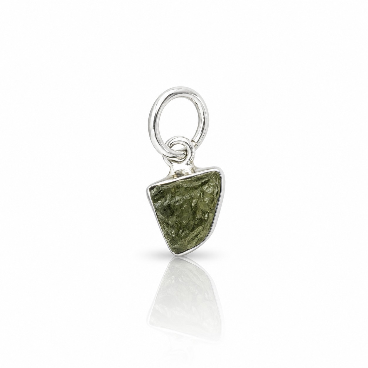 Ciondolo in Moldavite naturale in Argento 925 -  Cambiamento e trasformazione