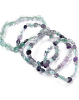 Bracciale elastico con pepite in Fluorite - Chiarezza mentale e calma emotiva