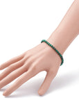 BRACCIALE IN MALACHITE NATURALE - 4mm sfaccettato