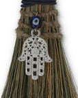 SCOPA DELLA STREGA - Occhio di Nazar e mano di Hamsa