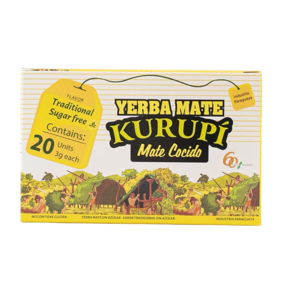 Kurupi Cocido Yerba mate origine Paraguay - Confezione da 20 bustine