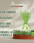 Samsara incenso in stick anti zanzare alla Citronella 100% naturali - NO carbone, NO additivi chimici, NO volatili - NO MOSQUITOS (8 bastoncini)