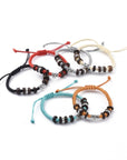 Bracciale intrecciato coreano con perline di cocco e distanziali in ottone - Diverse colorazioni