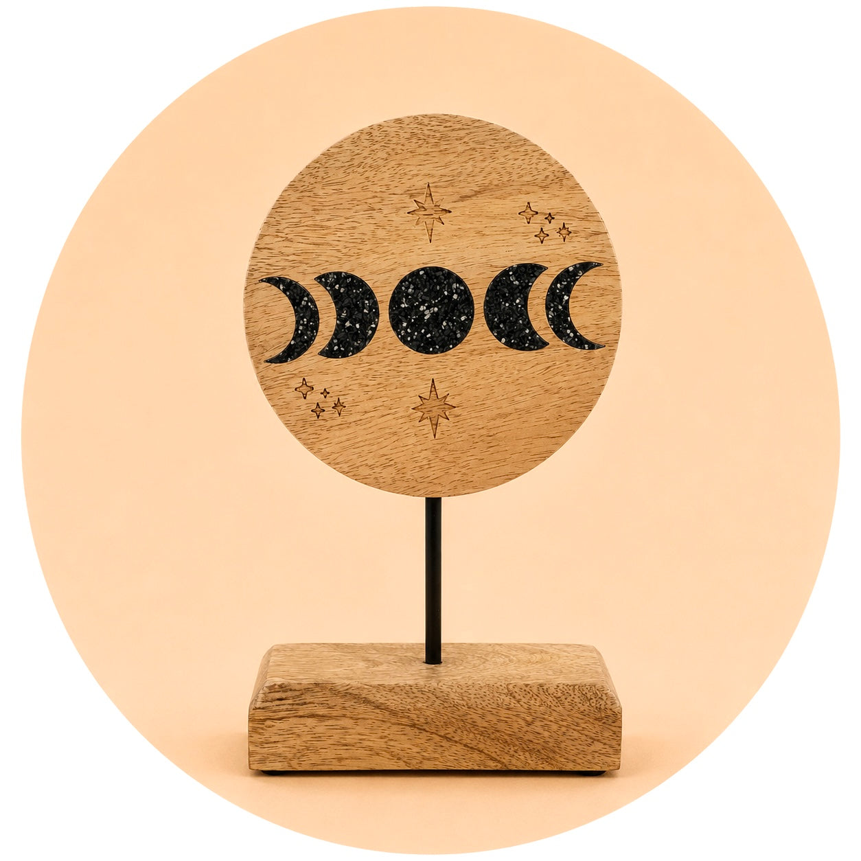 TOTEM FASI LUNARI - Tormalina nera e pirite