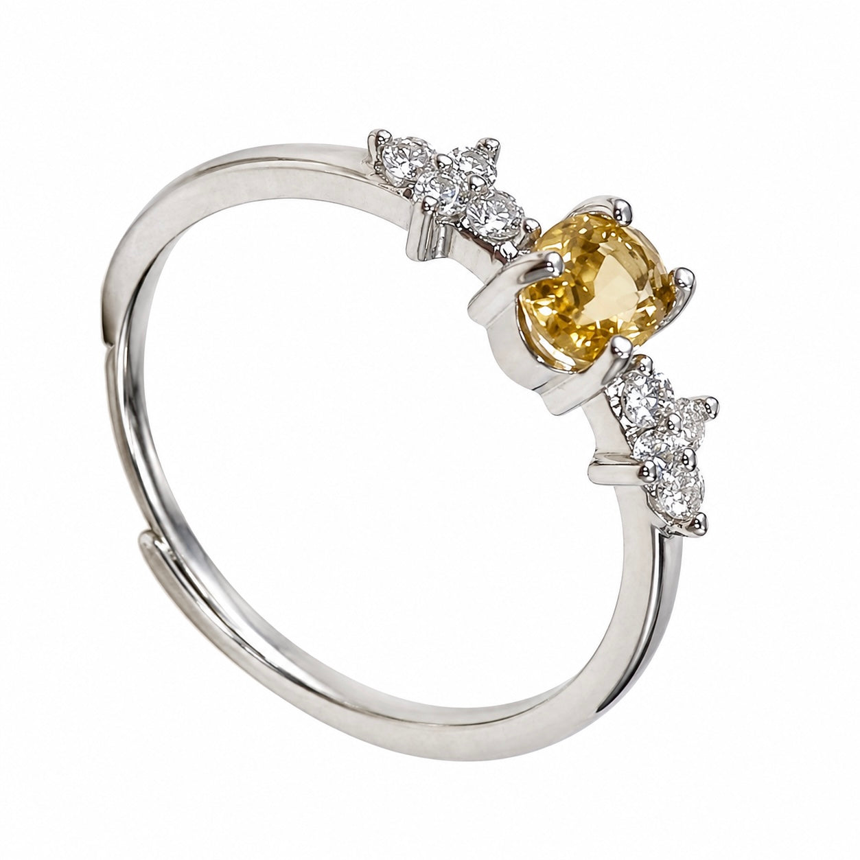 ANELLO CON CITRINO IN ARGENTO 925 - Energia positiva, abbondanza e successo