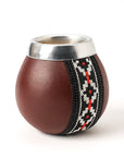 MATE CALABAZA RIVESTITA IN CUOIO