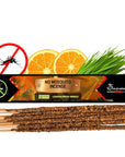 Samsara incenso in stick anti zanzare alla Citronella 100% naturali - NO carbone, NO additivi chimici, NO volatili - NO MOSQUITOS (8 bastoncini)