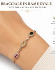 BRACCIALE IN TORMALINA MULTICOLORE - Equilibrio e benessere