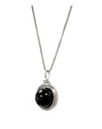 Collana con pendente a sfera in Onice nero - Argento 925