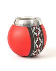 MATE CALABAZA RIVESTITA IN CUOIO