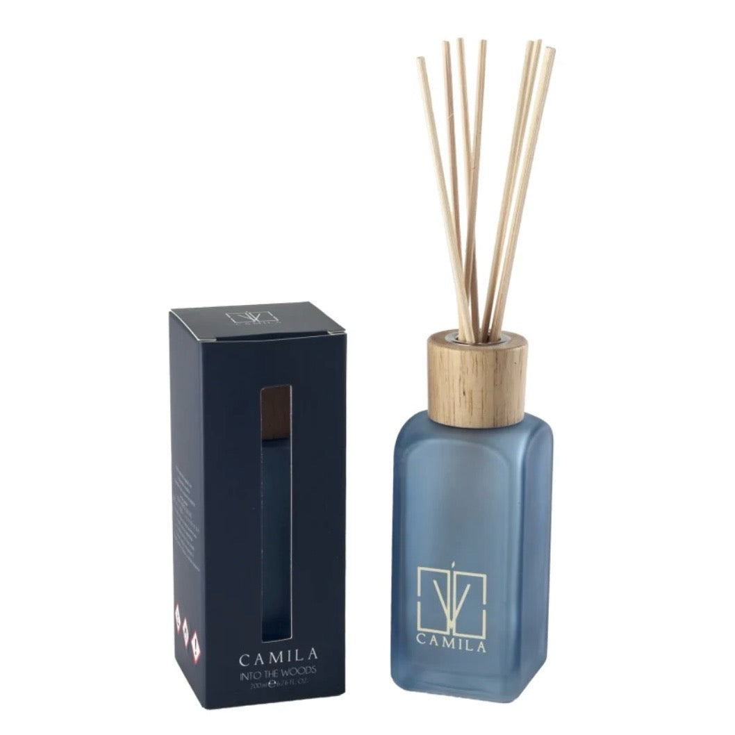 CAMILA HYPNOTIC - fragranza INTO THE WOOD MUSCHIO E MORE Diffusore a Bastoncini Profumatore d&#39;ambiente - 100/200/500ml - clorophilla-shop