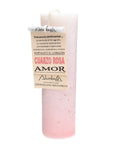 CANDELA ARTIGIANALE CON QUARZO ROSA - Amore