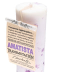 CANDELA ARTIGIANALE CON AMETISTA - Transmutazione